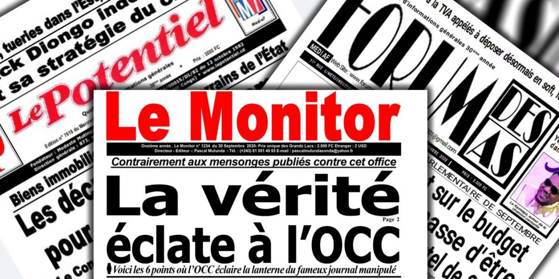 REVUE DE PRESSE | Mercredi 30/09/2020