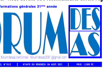 Revue de Presse du 06/08/2021| OCC : le DG a.i. LUBIBA MAMPUYA Gabriel prône l’amélioration des ressources