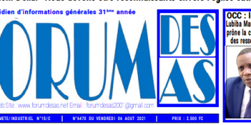 Revue de Presse du 06/08/2021| OCC : le DG a.i. LUBIBA MAMPUYA Gabriel prône l’amélioration des ressources