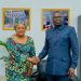 Son Excellence Ministre du Commerce Extérieur, M. Julien Paluku, à Mme Christelle Muabilu, Directrice Générale intérimaire de l’Office Congolais de Contrôle, ce mardi 17 février 2026